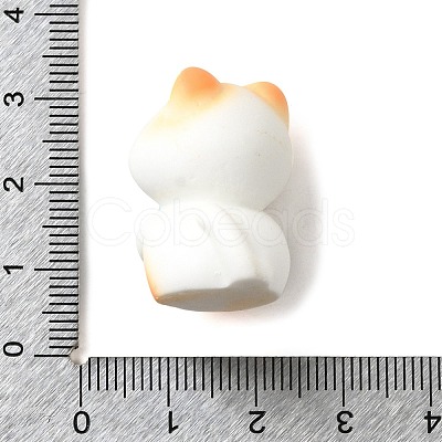 Cat with Fish Resin Sculpture Display Decorations DJEW-V001-01B-1