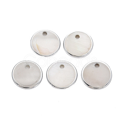 Natural Freshwater Shell Charms X-SHEL-T018-31B-1