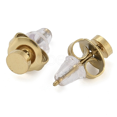 Ion Plating(IP) 304 Stainless Steel Stud Earrings for Women EJEW-B109-04D-G-1