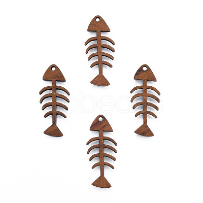 Natural Walnut Wood Pendants WOOD-N011-016-1
