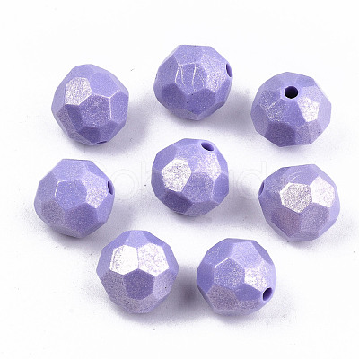 Spray Painted Acrylic Beads MACR-T037-05-1