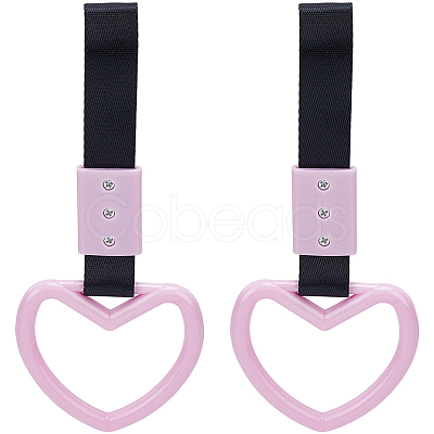 2Pcs ABS Plastic Heart Rear Bumper Warning Handle Ring HJEW-SP0001-49A-1
