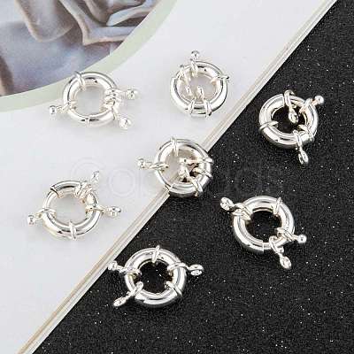 Rack Plating Brass Spring Ring Clasps KK-D399-B-S-NF-1