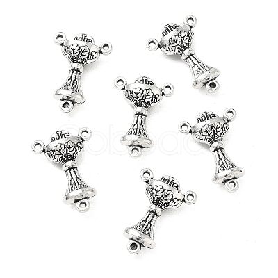 Tibetan Style Zinc Alloy Lantern Chandelier Component Links X-TIBEP-R334-166AS-RS-1