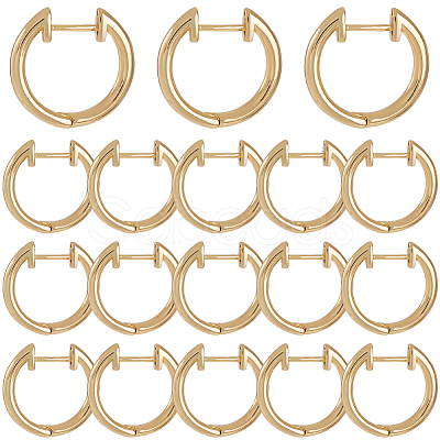 20Pcs Brass Huggie Hoop Earrings for Women EJEW-SC0001-62B-1