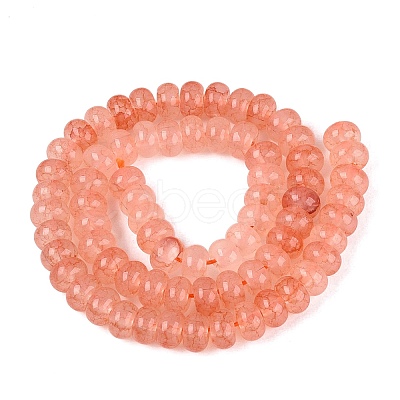 Imitation Jade Crackle Glass Beads Strands GLAA-Q108-05A-A08-1