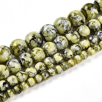 Baking Paint Glass Beads X1-DGLA-N003-10mm-A04-1