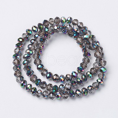 Electroplate Transparent Glass Beads Strands X-EGLA-A034-T8mm-Q13-1