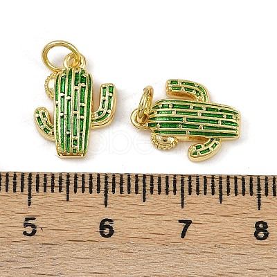Brass Enamel Charms X-KK-I358-011G-1