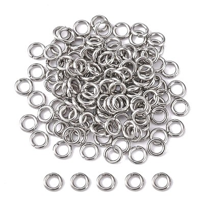 Tarnish Resistant 304 Stainless Steel Open Jump Rings X-STAS-Q186-02-5x1mm-1