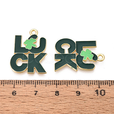 Saint Patrick's Day Alloy Enamel Pendants ENAM-T023-06B-1