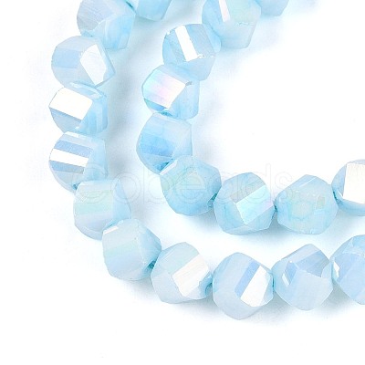 Anti-Tarnish Electroplate Glass Beads Strands GLAA-T025-6mm-14C-1