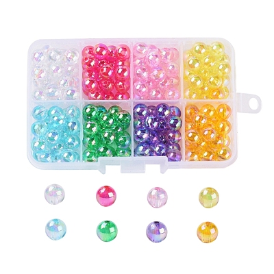 8 Colors Eco-Friendly Transparent Acrylic Beads MACR-X0020-04-8mm-1