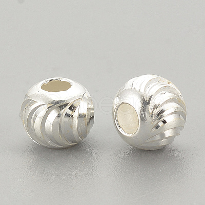 925 Sterling Silver Beads STER-S002-16-6mm-1