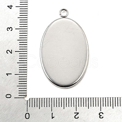 Tarnish Resistant 304 Stainless Steel Pendant Cabochon Settings X-STAS-K148-03-01-1