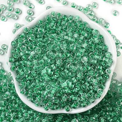 Transparent Inside Colours Glass Seed Beads SEED-A032-04G-1