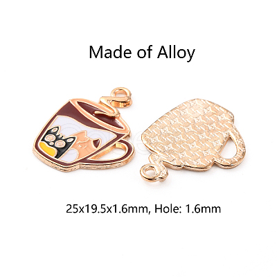 Alloy Enamel Pendants ENAM-CJC0004-37-1