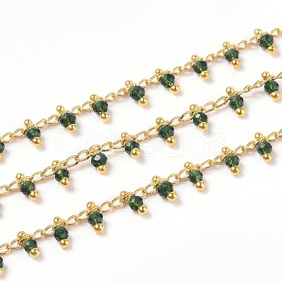 Handmade Glass Beaded Chains CHC-K008-B08-1