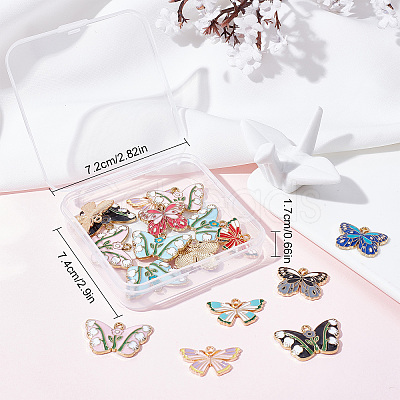 36Pcs 9 Style Alloy Enamel Pendants ENAM-SC0002-89-1