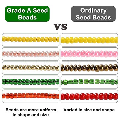 11/0 FGB Grade A Round Glass Seed Beads SEED-N001-D-201-1