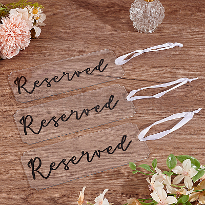 Acrylic Seat Reservation Sign Hanging Ornaments AJEW-WH0534-61B-1