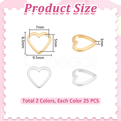 50Pcs 2 Colorsc Brass Linking Rings KK-UN0005-67-1