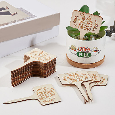 Wood Plant Labels DIY-GF0014-39A-1