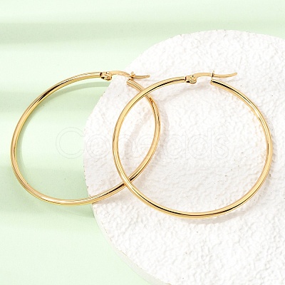 201 Stainless Steel Hoop Earrings SA-CBA4A0D-16G-F-1