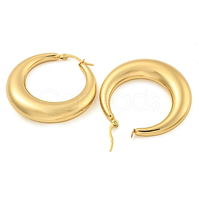 202 Stainless Steel Hoop Earrings EJEW-H003-41G-1