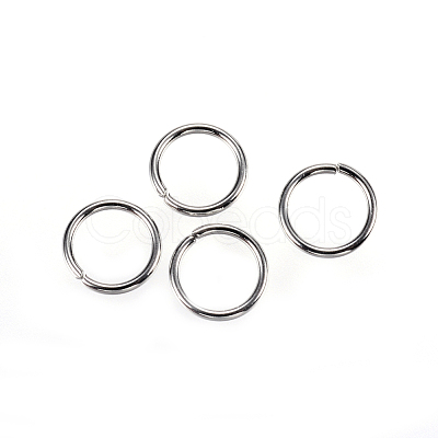Tarnish Resistant 304 Stainless Steel Open Jump Rings X-STAS-D448-099P-8mm-1