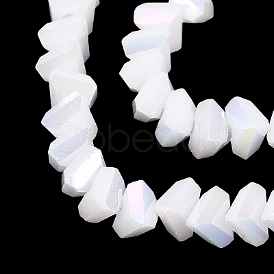 Electroplate Opaque Glass Beads Strands LS-EGLA-Q139-01A-C01-1