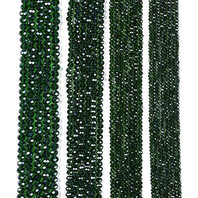 Electroplate Glass Beads Strands EGLA-A044-T4mm-A24-1