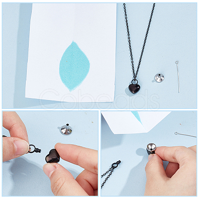 Stainless Steel Urn Ashes Necklace NJEW-CN0001-03B-1