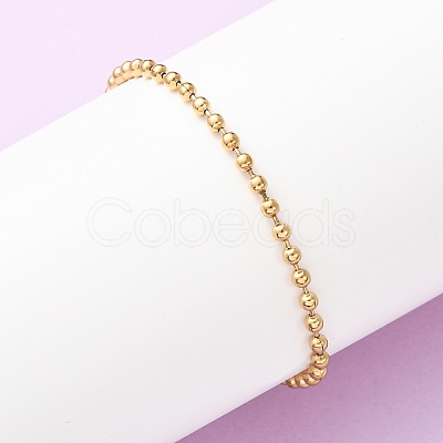 304 Stainless Steel Ball Chain Bracelets BJEW-C134-01C-G-1
