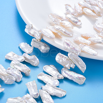 Natural Keshi Pearl Beads Strands PEAR-S020-H07-1