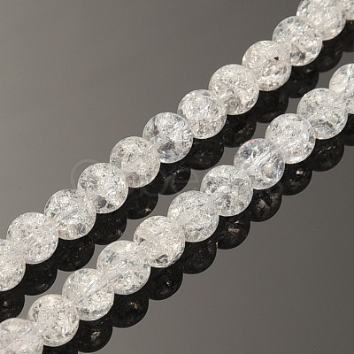 Synthetic Crackle Quartz Round Beads Strands G-O030-12mm-17-1