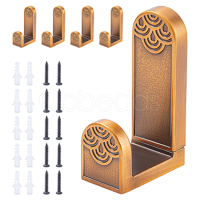 L-Shaped Zinc Alloy Clothing Hook AJEW-WH0481-212-1