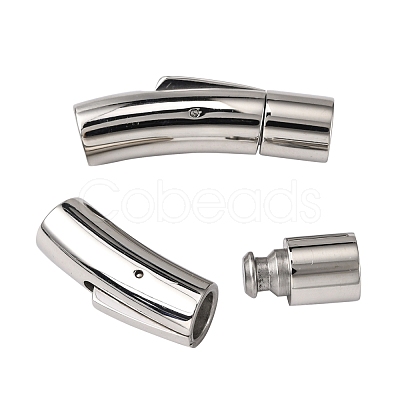 Tarnish Resistant 304 Stainless Steel Bayonet Clasps STAS-I013-6mm-1
