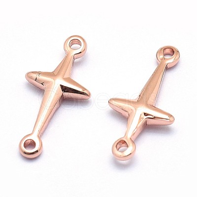 Brass Links Connectors KK-J279-46RG-NR-1