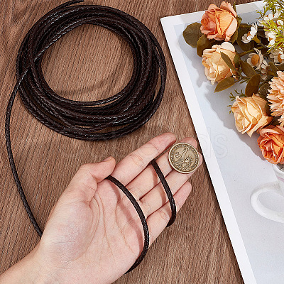 5M Braided Leather Cord with Core WL-BBC0001-01A-01-1