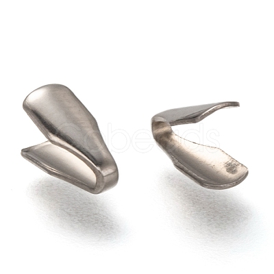 Tarnish Resistant 304 Stainless Steel Folding Crimp Ends X-STAS-G122-09P-A02-1