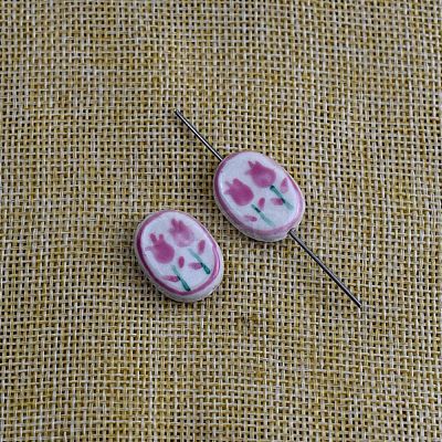 Handmade Porcelain Beads PORC-WH0013-20C-06-1