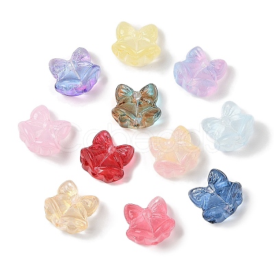 Transparent Spray Paint Glass Beads GLAA-Z011-06-1