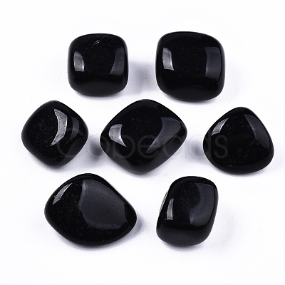 Natural Black Obsidian Beads G-N332-001-1