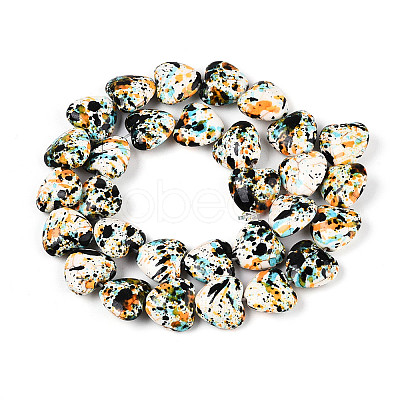 Spray Painted Synthetic Turquoise Beads Strands G-N352-28A-05-1