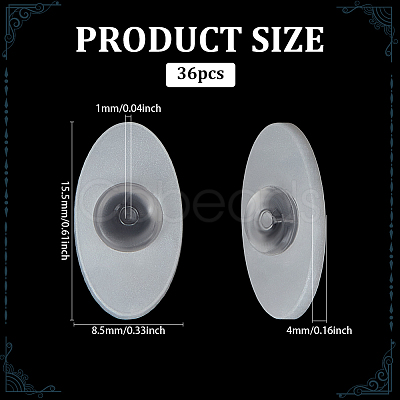 36Pcs Acrylic Ear Nut for Women FIND-FG0004-77-1