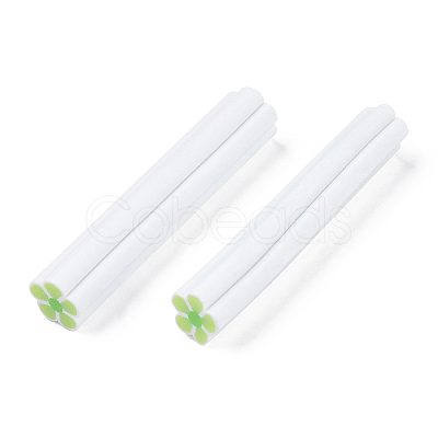 Luminous Handmade Five Petal Flower Polymer Clay Canes CLAY-T016-85B-1