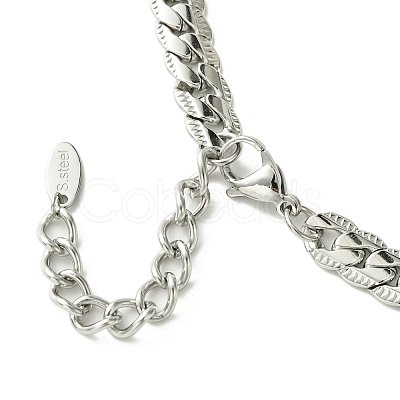 304 Stainless Steel Chunky Necklaces NJEW-Q322-03P-1