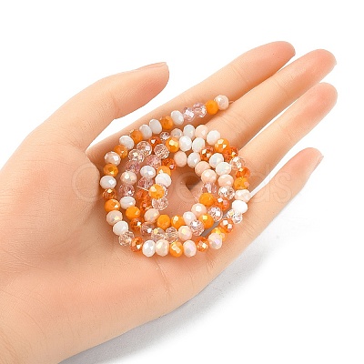 Electroplate Glass Beads Strands EGLA-YW0002-D07-1