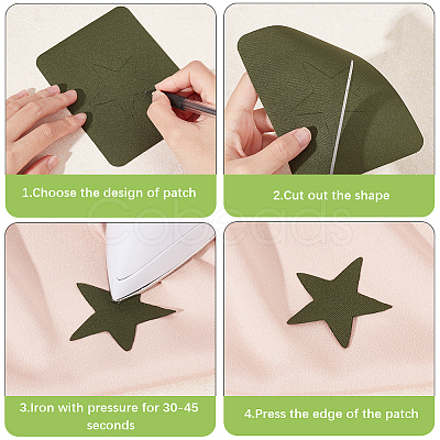 Iron on/Sew on Imitation Jean Cloth Repair Patches FIND-WH0152-199A-01-1